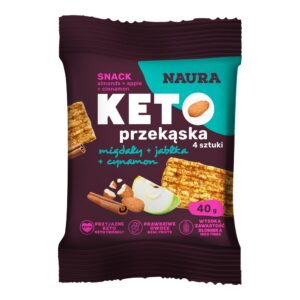 KETO užkandis su migdolais, obuoliais ir cinamonu, 40 g